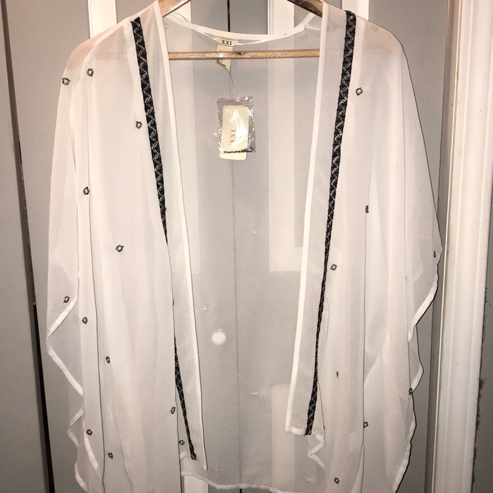 Woven cardigan